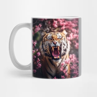 Floral Tiger roar 3 Mug